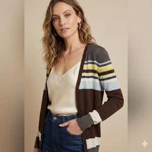Escada Sport Multicolor Striped Cardigan | Size Medium